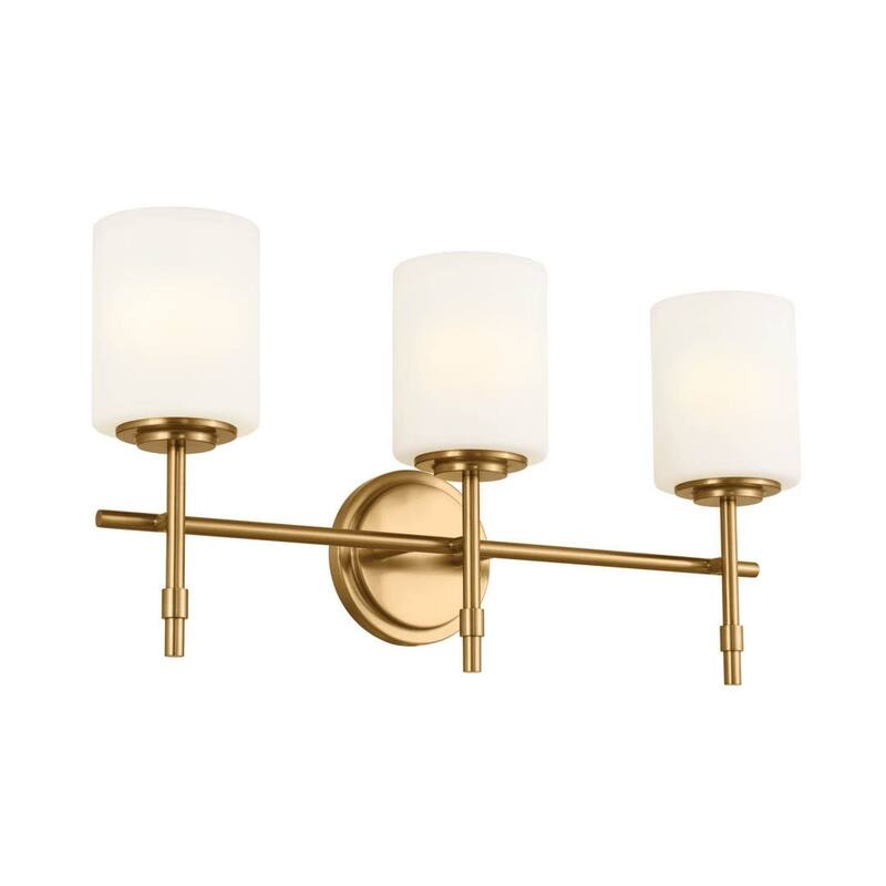 Kichler 55142 Ali 3 Light 23" Wide Vanity Light with Frosted Glass - Brushed Natural Brass