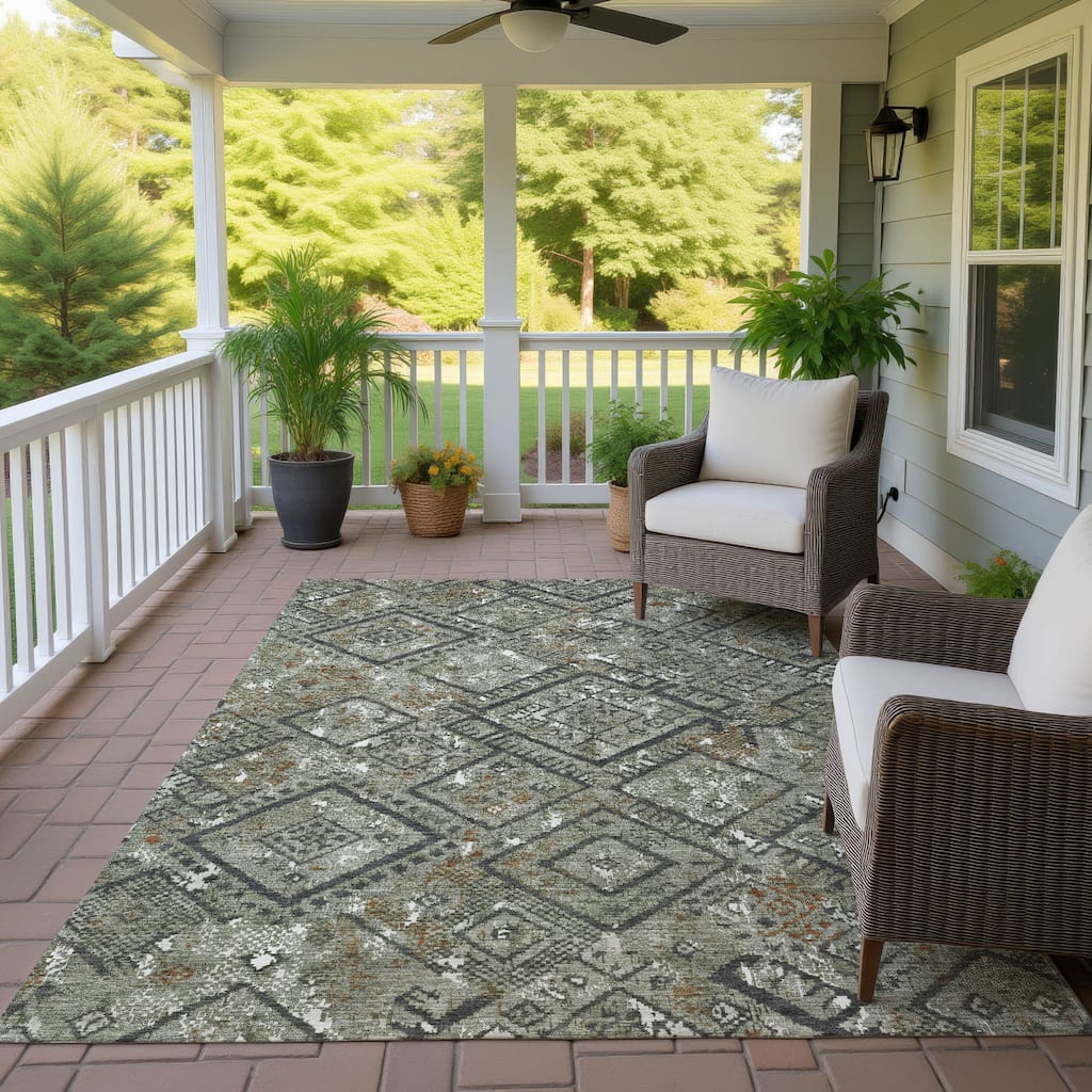 Machine Washable Indoor/ Outdoor Global Andes Chantille Rug