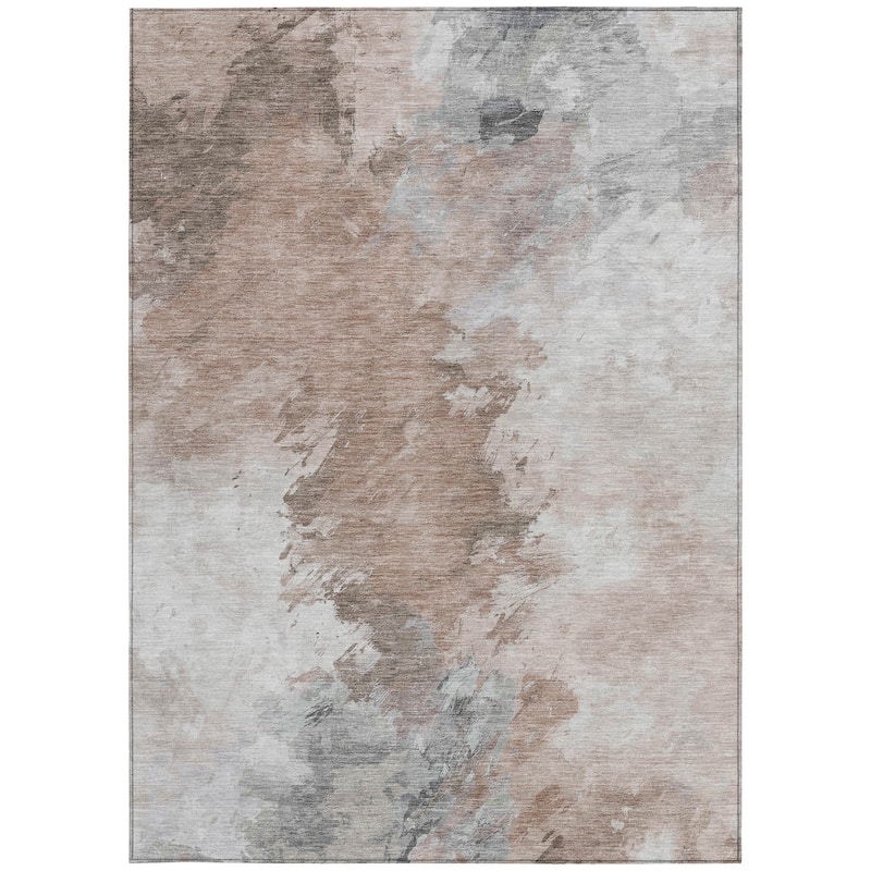 HomeRoots Abstract Transitional Rectangle Outdoor Rug