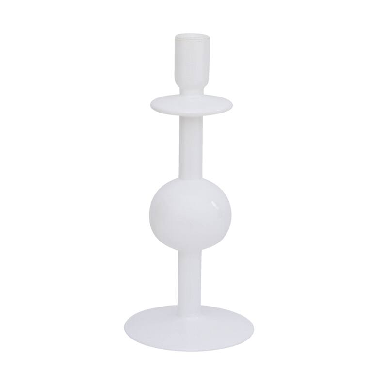 Candle Holder Recycled Glass Bulb-ST - White Co