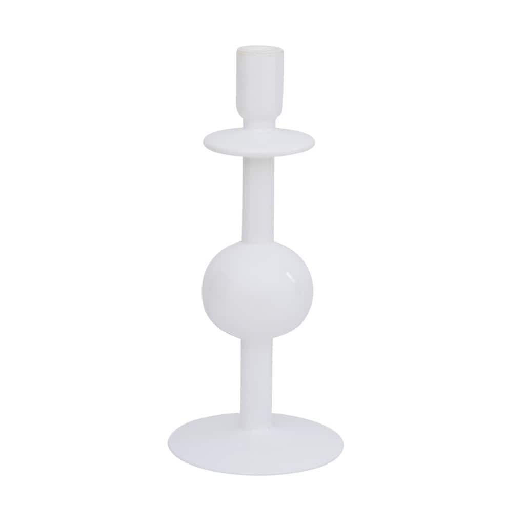 Candle Holder Recycled Glass Bulb-ST - White Co