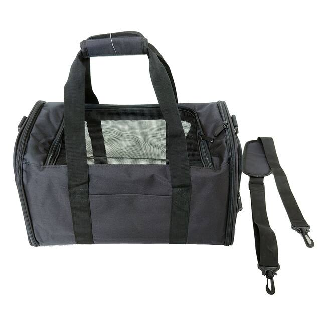 Large Carrier,fits pet up to 19"L*11"W*11"H,max load of 20 lbs (9 kg).Do NOT select the carrier based on weight only