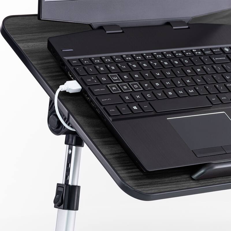 Husband Pillow - Lap Desk Large Wood Top - Fits Up to 17" Laptop - with Dual Cushion, Multifunctional Slot for Tablet