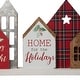 preview thumbnail 7 of 9, Glitzhome 20"L Metal and Wooden Christmas House Decor