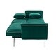 preview thumbnail 96 of 115, Velvet Loveseat Sofa Bed with 2 Pillows, Mid Century 2-Seat Couches Convertible Sofa Bed for Living Room, Bedroom,Office