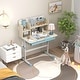 preview thumbnail 4 of 31, Height Adjustable Kids Study Desk with Tilt Desktop for 3-12 Years Old - 31.5"L x 20"W x 43.5"H