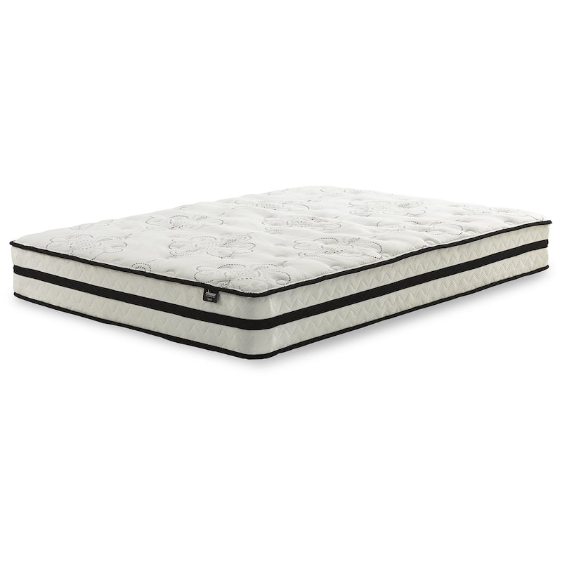 Signature Design by Ashley Chime 10 Inch Hybrid Black/White 2-Piece King Mattress Package