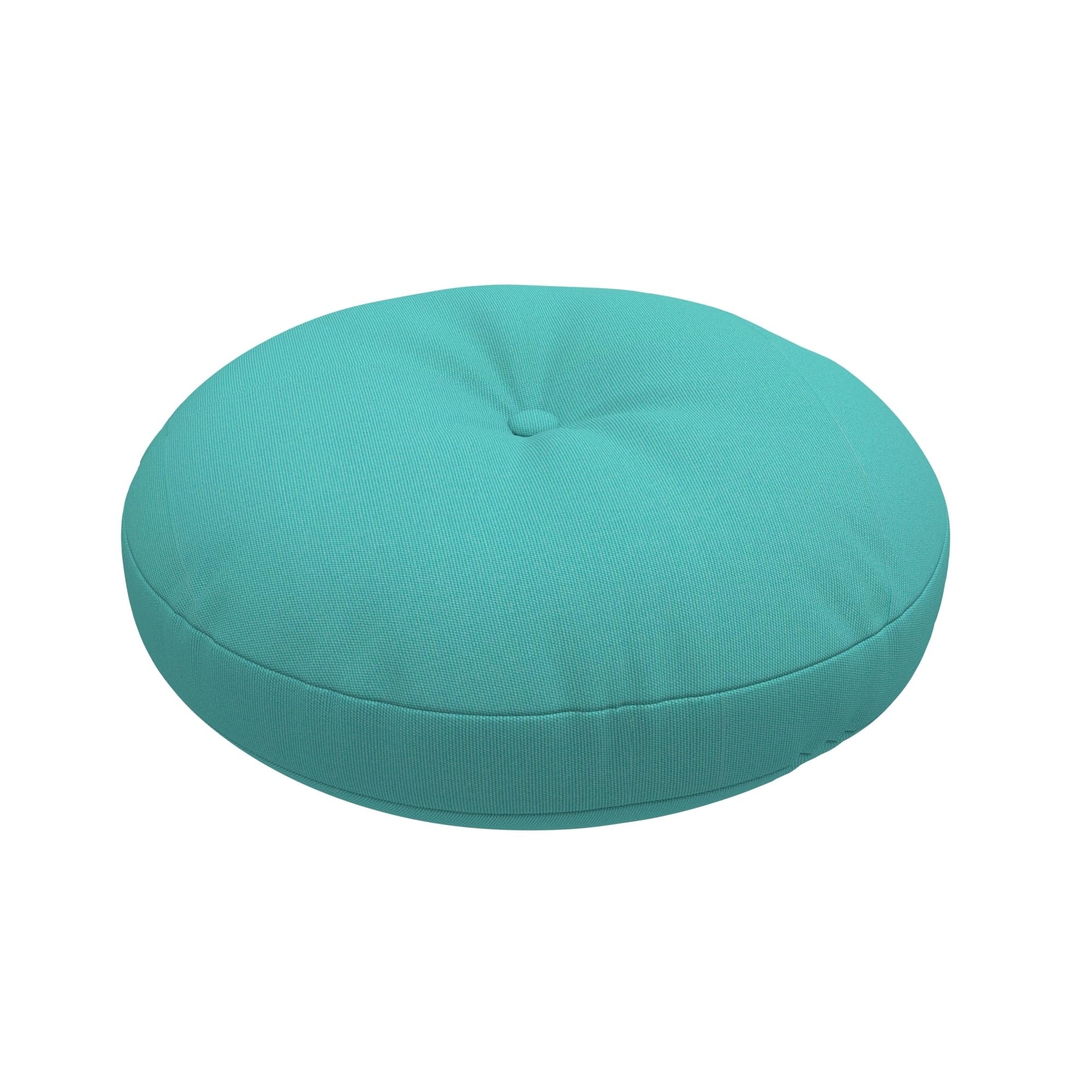 Covers&All Sunbrella Round Tufted Seat Cushion with Button Accent