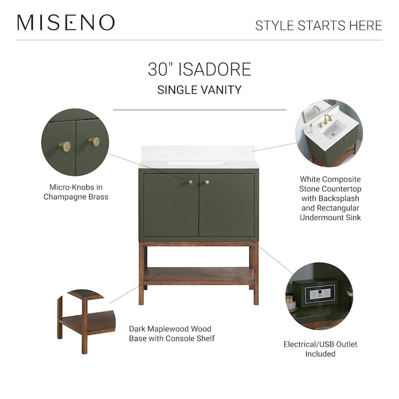 Miseno MV-N254-V30 Isadore 30" Free Standing Single Basin Vanity Set
