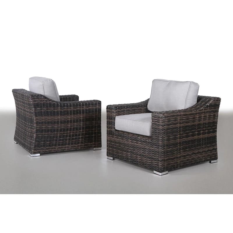 Fully Assembled Patio Chair with Cushions Set of 2