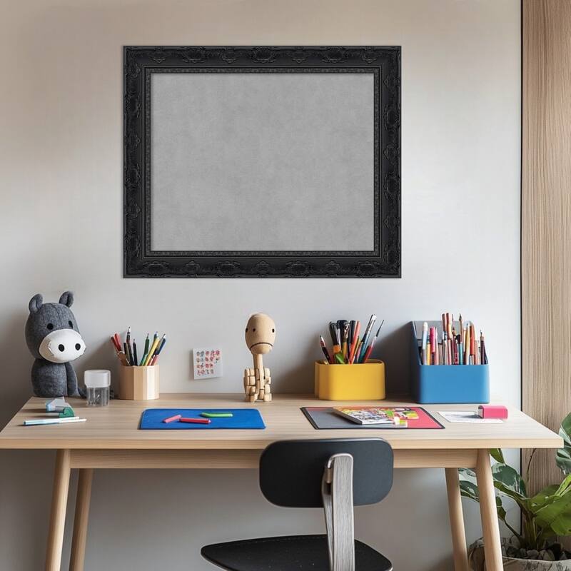 Amanti Art Filigree Gloss Black Framed