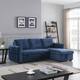 Morden Fort Velvet Reversible Sleeper Sectional Sofa L-Shape with big Storage