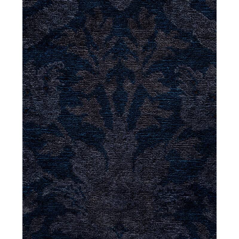 Overdyed One-of-a-Kind Hand-Knotted Area Rug - Navy - 6' 1" x 8' 9"