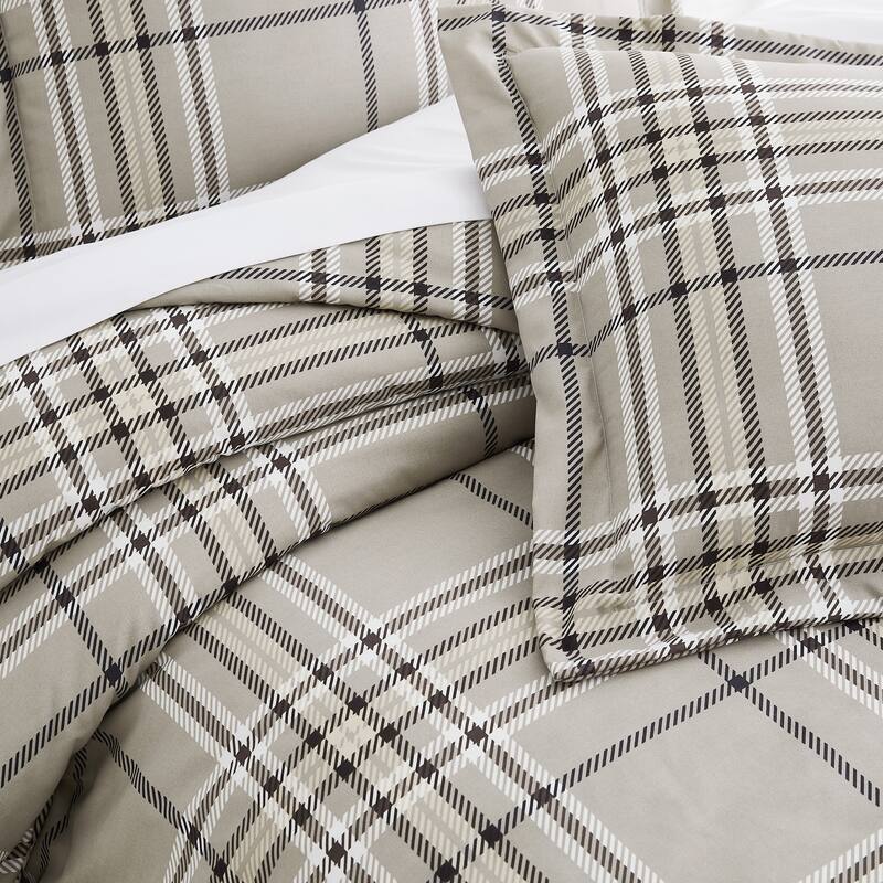 Vilano Choice Ultra-Soft Plaid Down Alternative 3-piece Comforter Set