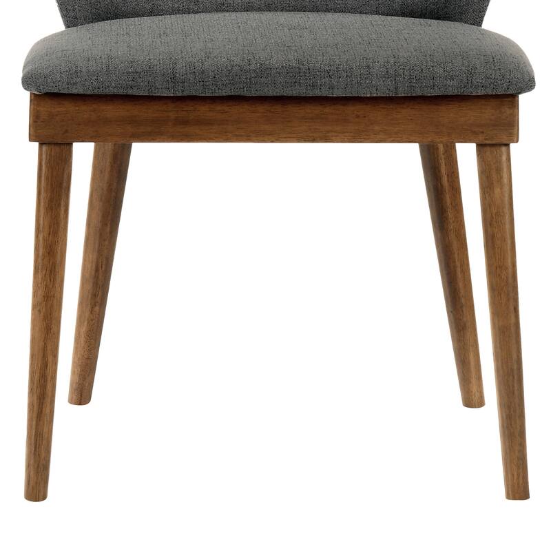 Juno Black or Walnut Wood Upholstered Dining Chairs - Set of 2