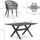 preview thumbnail 9 of 13, PURPLE LEAF Outdoor PE Rattan Outdoor Patio Furniture Dining Set with All Aluminum Frame