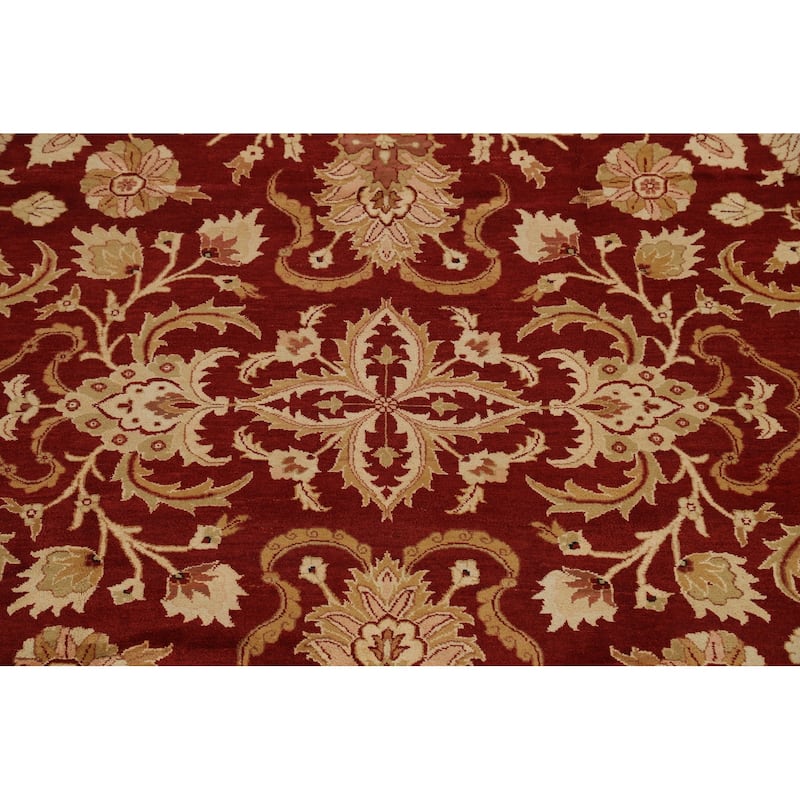 Floral Traditional Agra Oriental Area Rug Handmade Wool Carpet - 9'0" x 12'4"