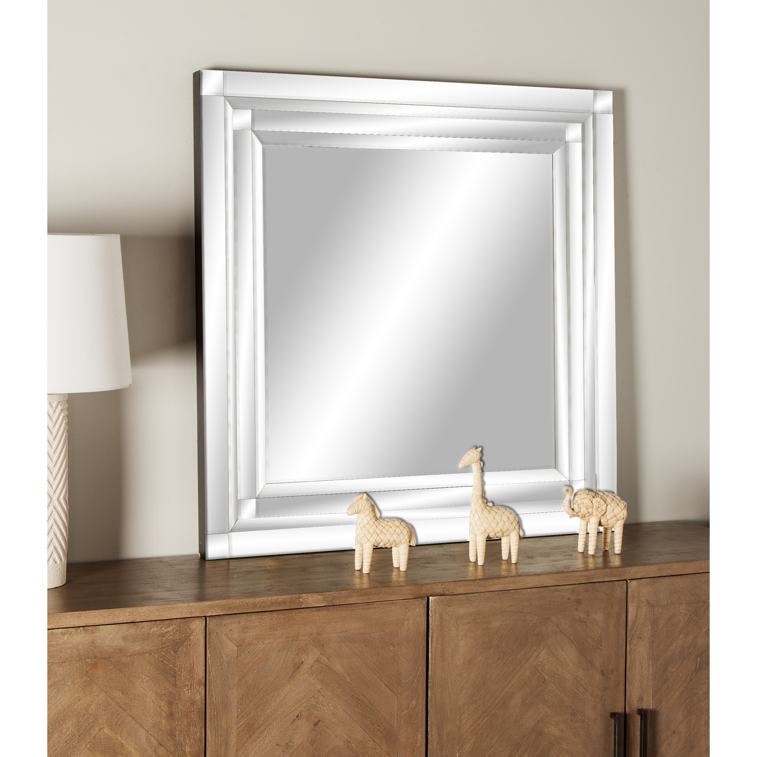 Clear MDF Glam Wall Mirror 40 x 39 x 39 x 40 On Sale Bed Bath   Beyond 20460408