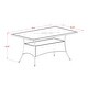 preview thumbnail 5 of 3, East West Furniture Patio Wicker Dining Table - Rectangle PE Wicker Table with Glass Top, 36x60 Inch, Natural Linen