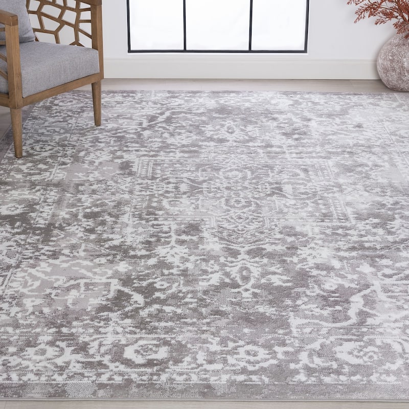 Linx French Country Medallion Indoor Area Rug - 8'9'' x 12'2'' - Gray