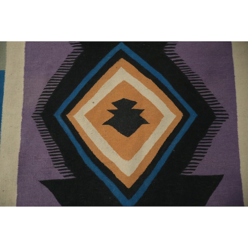 Hand Woven Oriental 100% Wool Carpet Southwestern Tribal Black Kilim Area Rug - 15' 5'' X 12' 2''
