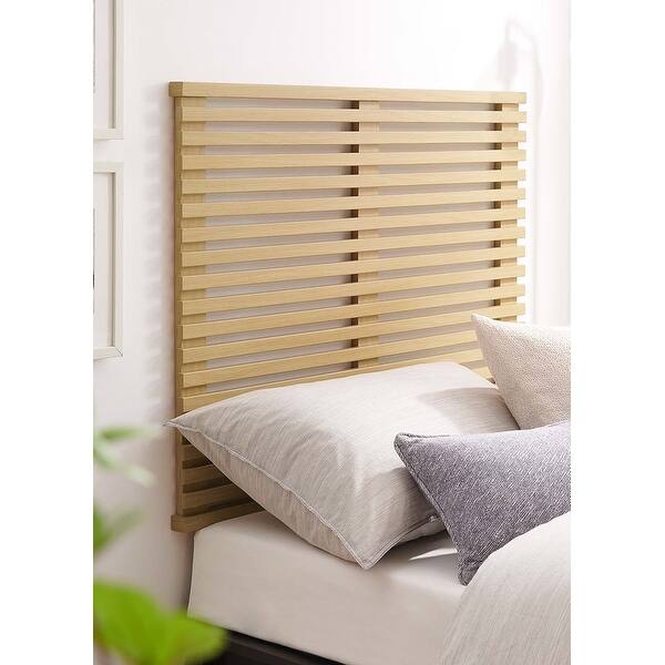 Vidalia Mid-century Modern Oak Wooden Floating Twin Size Headboard ...