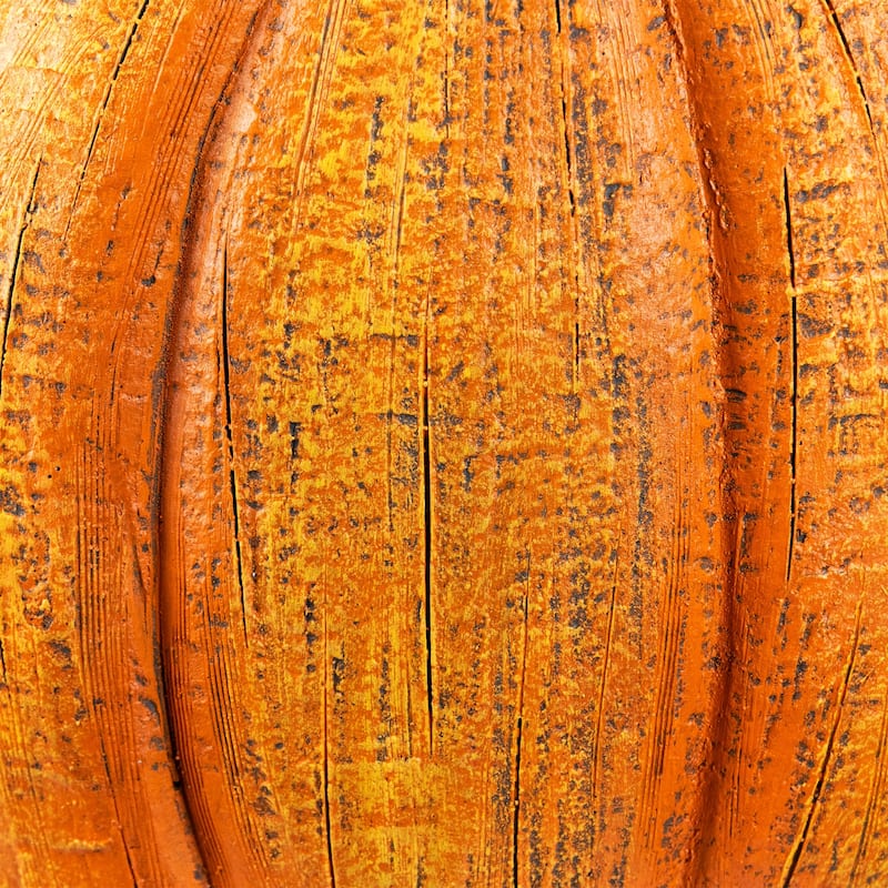 Witch Stirring Flickering Cauldron Scene Inside Pumpkin Halloween Decoration - 13" - LED Orange Light