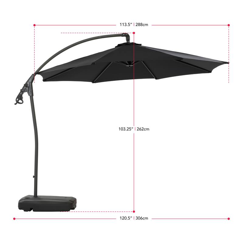 9.5 Ft Cantilever Patio Umbrella with Base