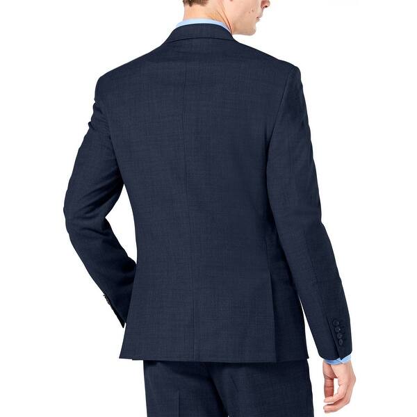 Bar Iii New Blue Mens 38l Slim Fit Two Button Notch-collar Blazer Stretch