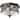 Four-Light Beveled Glass 11-1 8" Close-to-Ceiling - 6.750" x 11.000" x 11.000"