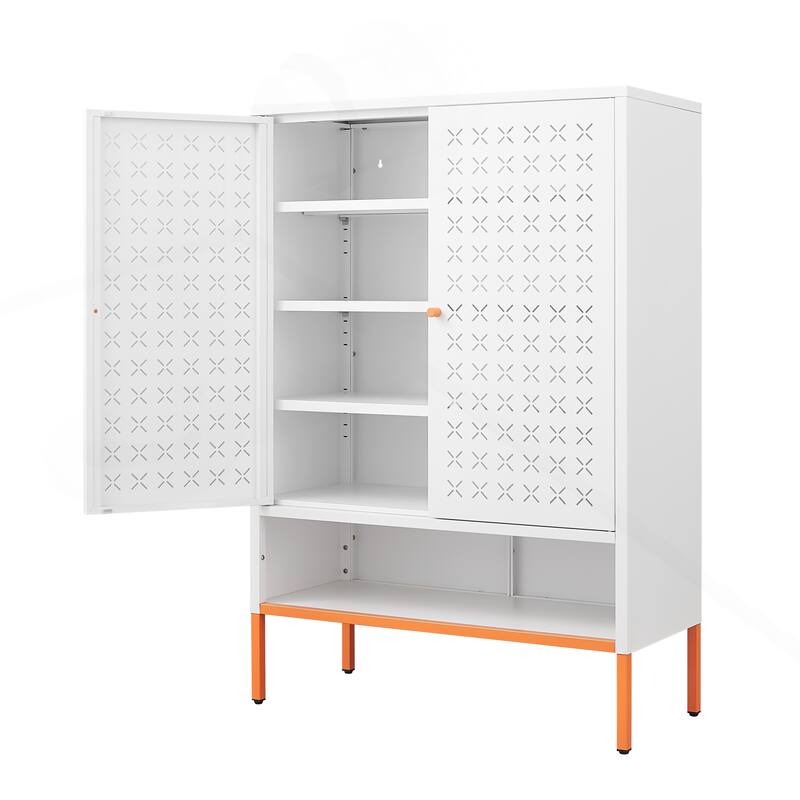 Versatile Double Door Shoe Cabinet with Innovative Design for Optimal Storage