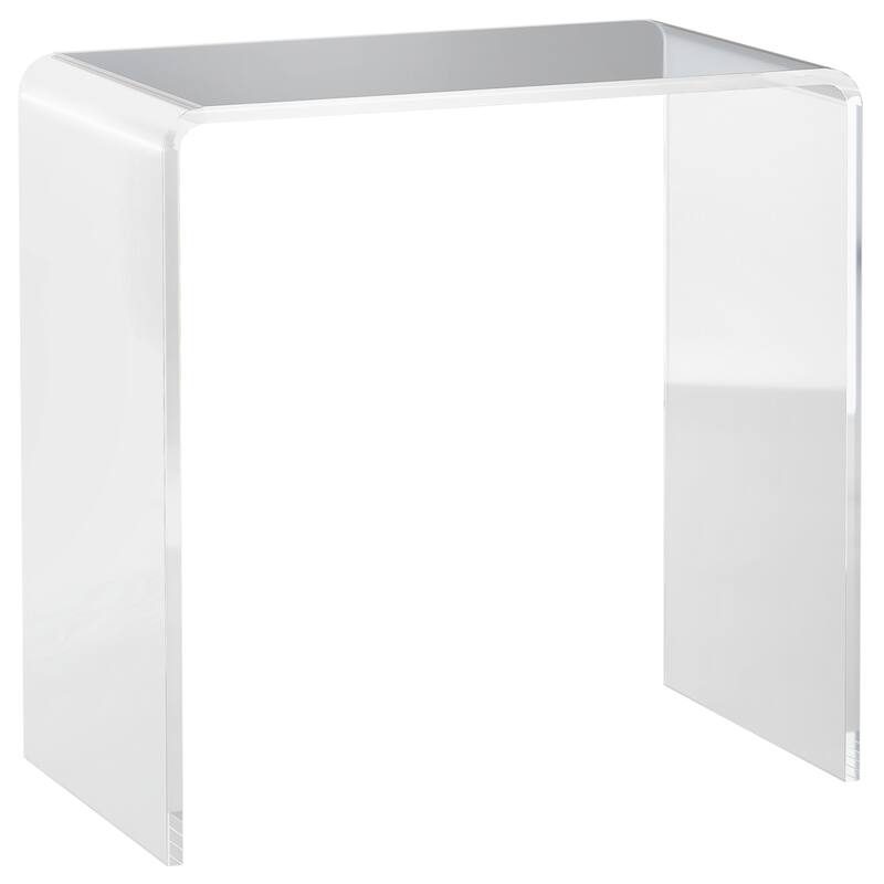 21" Long Rectangle All Acrylic 15mm Thick Waterfall Coffee Table
