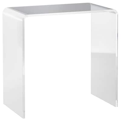 21" Long Rectangle All Acrylic 15mm Thick Waterfall Coffee Table