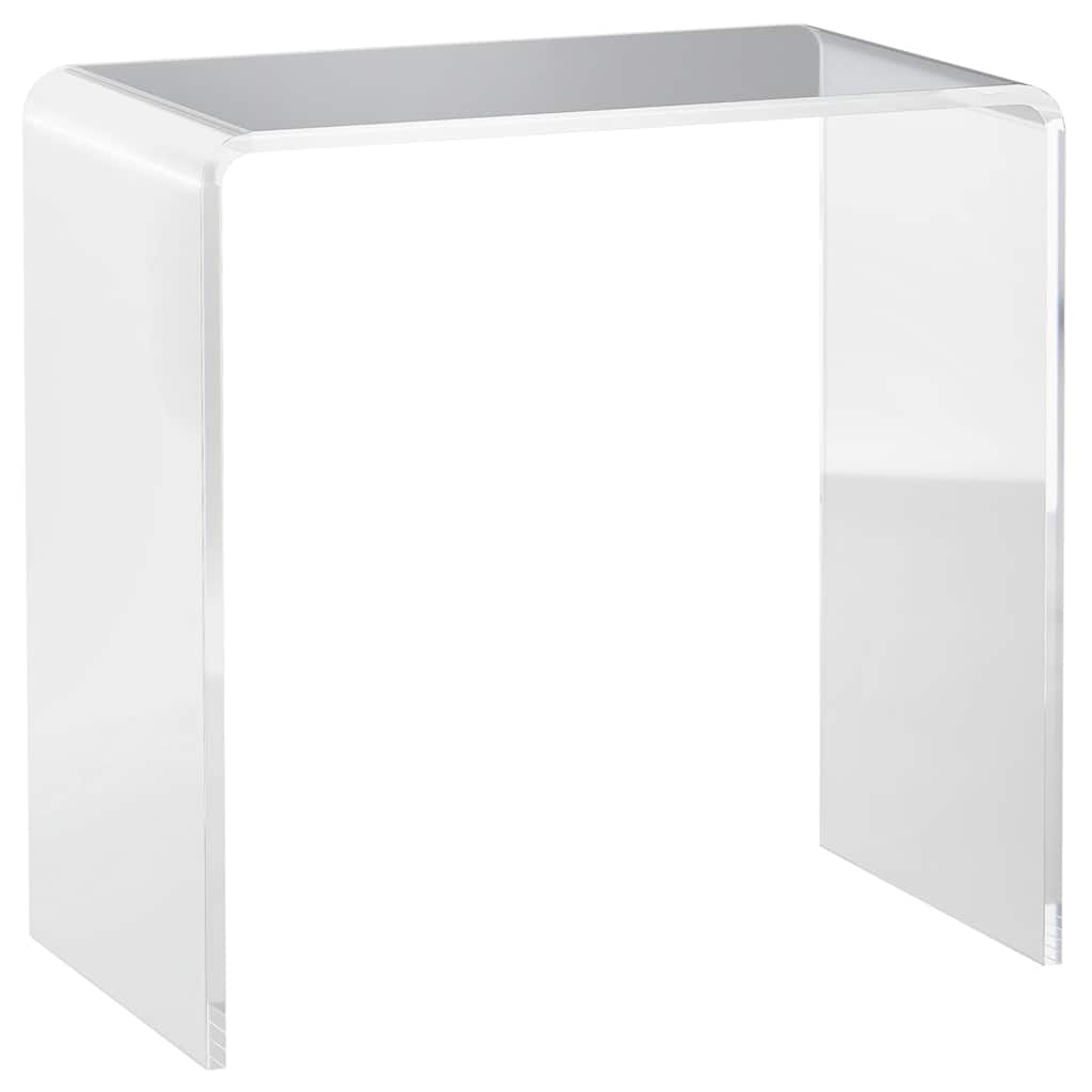 21" Long Rectangle All Acrylic 15mm Thick Waterfall Coffee Table