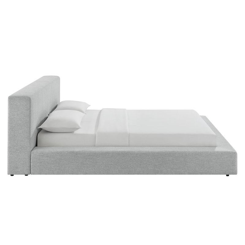Luma Chenille Upholstered Platform Bed Frame