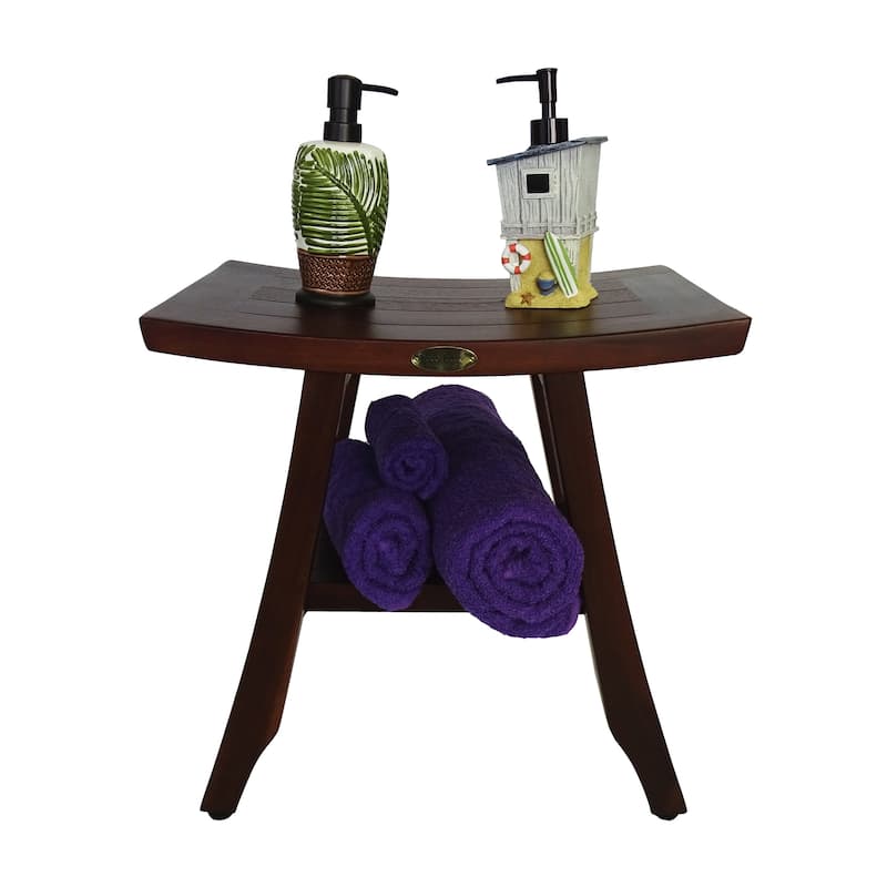 DecoTeak, Bench, Shower Stool, Teak Shower Bench, Shower Seat, Shower Chair for Inside Shower, Small Bench, Shower Foot Rest