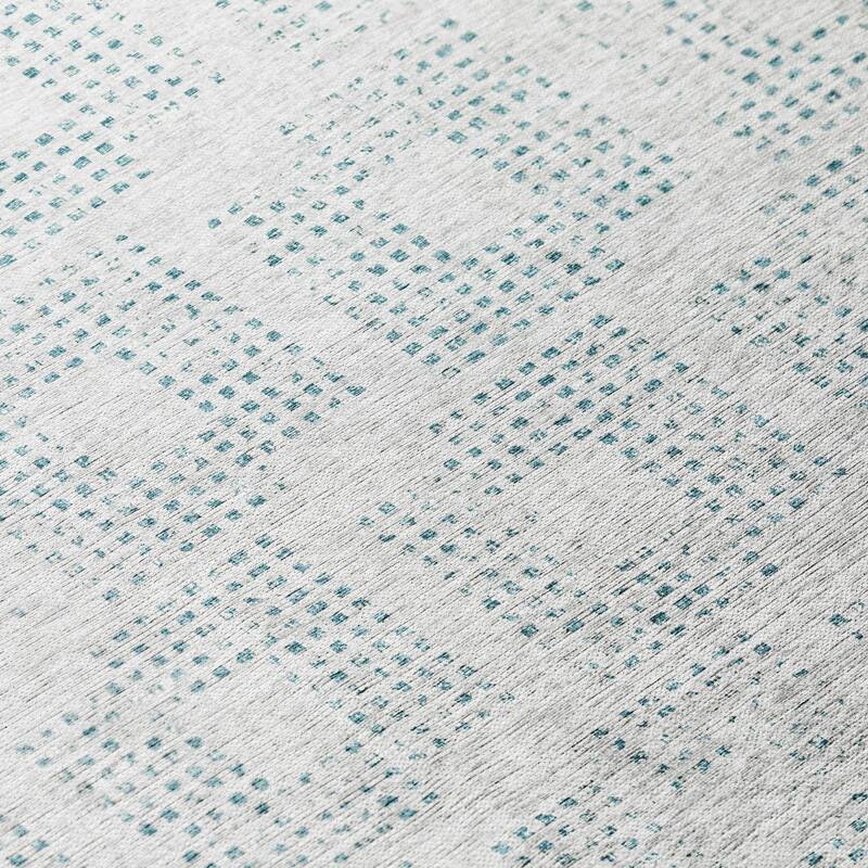 Indoor/ Outdoor Eleanor Modern Houndstooth Washable Rug