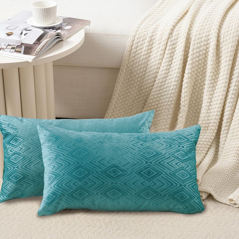 Tonopah Ikat Velvet Throw Pillow Cover Set, NO INSERT