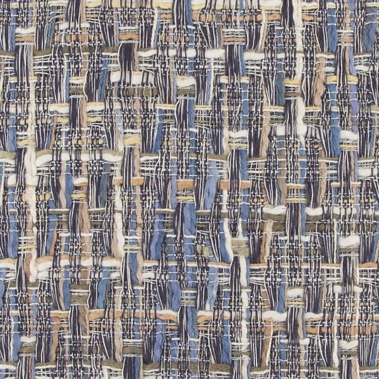 HomeRoots 22" Blue And Gray Geometric Weave Nubby Cotton Throw Pillow with Texture