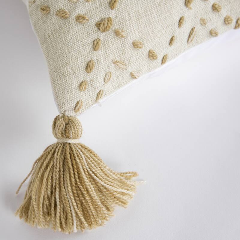 Color Block Poly Woven Pillow Cover