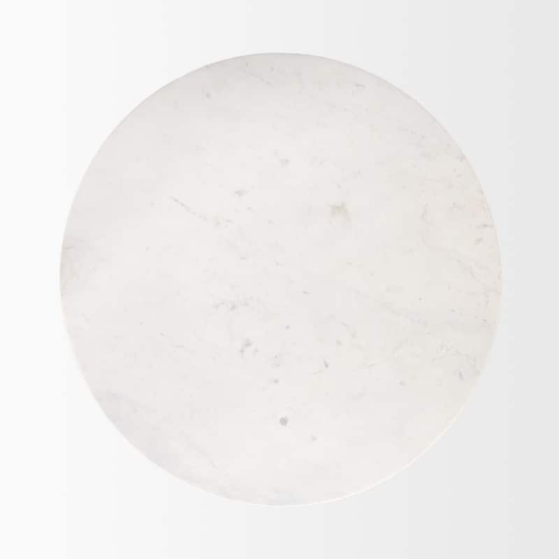 Allyson Round Genuine Marble Pedestal Dining Table