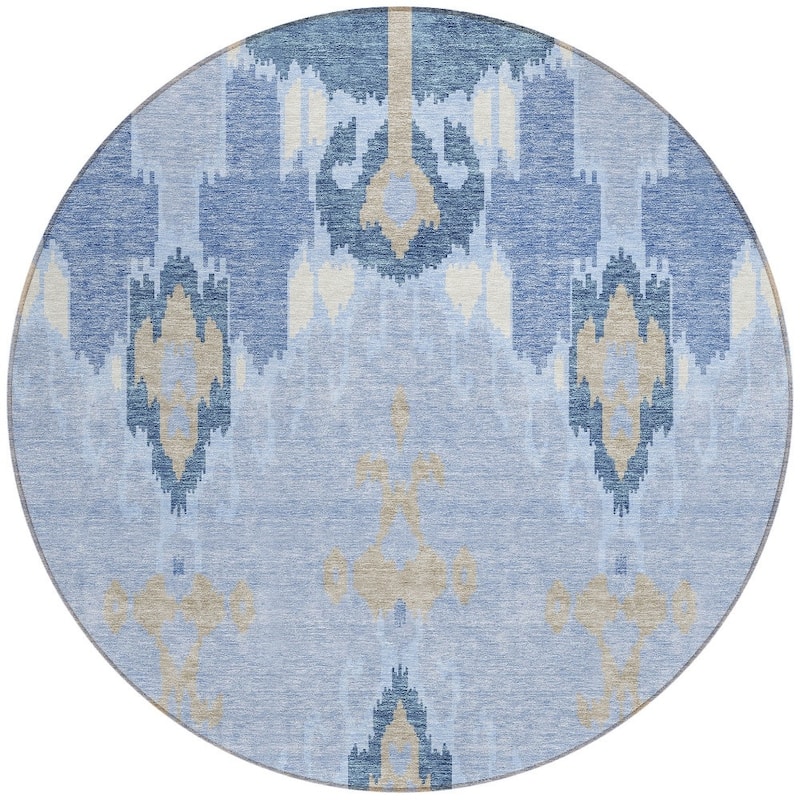 HomeRoots Ikat Transitional Rectangle Outdoor Rug
