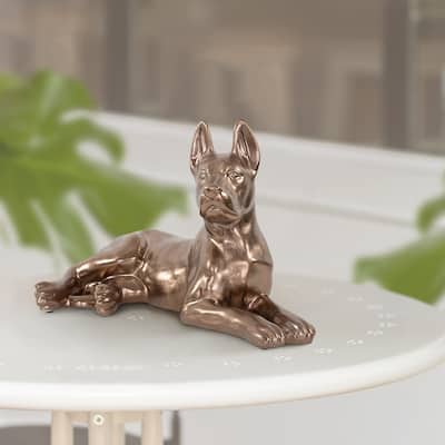 Allan Andrews Antique Brass Ceramic Shepherd Sculpture - 14"W x 9.25"H