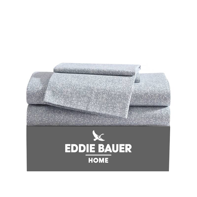 Eddie Bauer Printed Cotton Percale Deep Pocket Sheet Set - Twin - Little Blossom