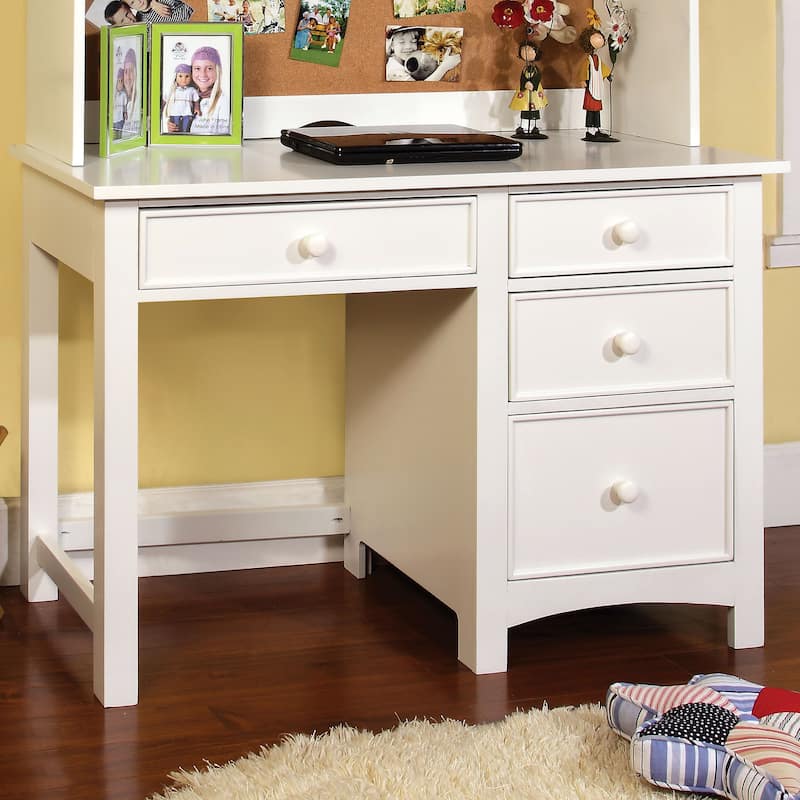 Romeo Transitional 48-inch Solid Wood 4-Drawer Computer Desk by Furniture of America