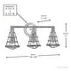 preview thumbnail 6 of 5, Luxury Vintage Bathroom Vanity Light, 11"H x 25.125"W, with Contemporary Style, Charcoal Finish by Urban Ambiance