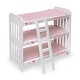 preview thumbnail 7 of 7, Badger Basket Triple Doll Bunk Bed with Ladder, Bedding, and Free Personalization Kit - Pink Gingham