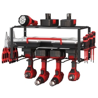 Power Tool Organizer - 3-Tier Garage Shelving Unit with 110lb Max Capacity - Wall Mount Garage Storage for Tools by Stalwart