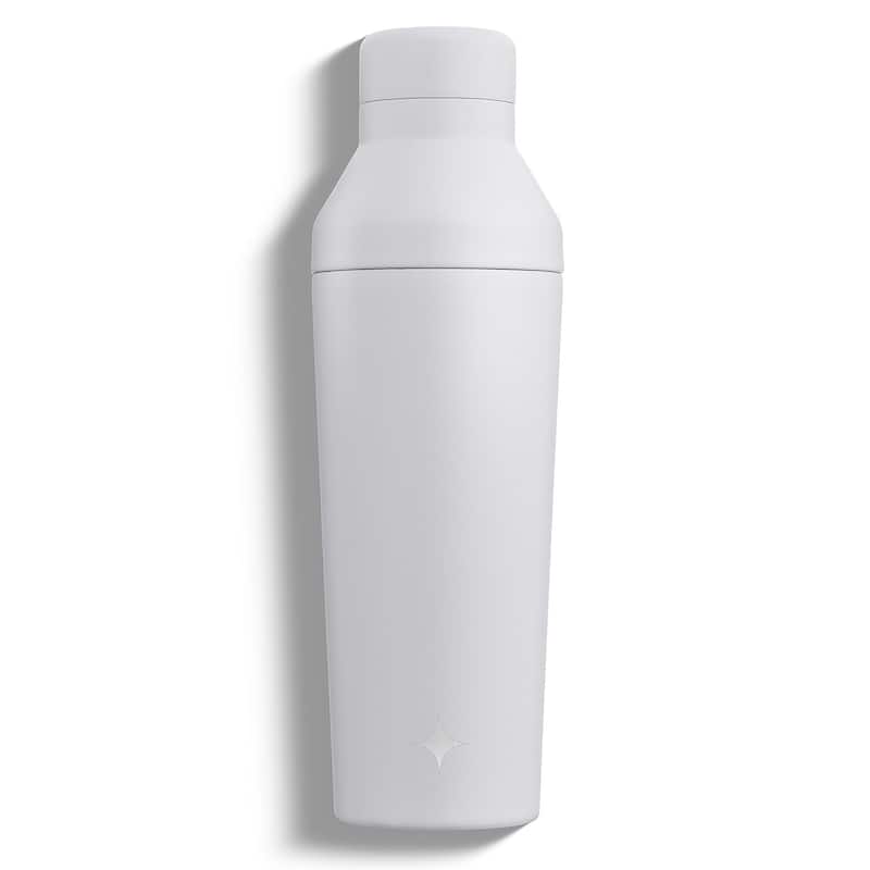 JoyJolt Vacuum Insulated Stainless Steel Cocktail Protein Shaker - 20 oz - White