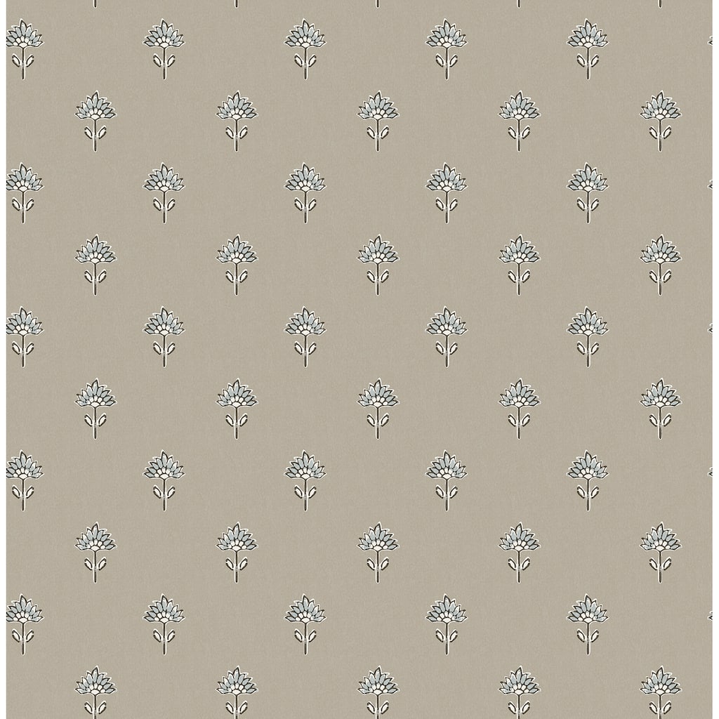 Chesapeake Surdiva Stone Floral Fan Wallpaper